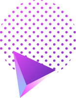 Geometric shape with purple gradient background