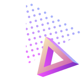 Colorful triangle with dotted background