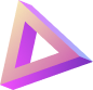 3D purple gradient triangle shape